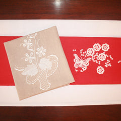 Machine Embroidered Linen