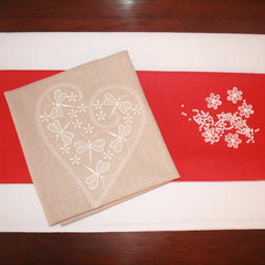 Machine Embroidered Linen