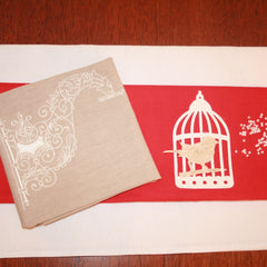 Machine Embroidered Linen